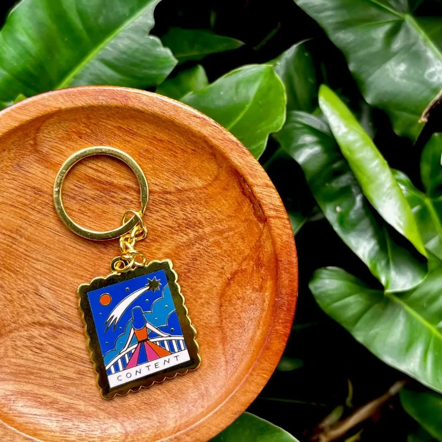 Content {Enamel Keychain}