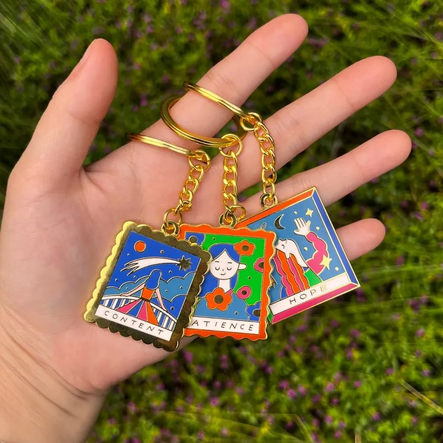 Content {Enamel Keychain}
