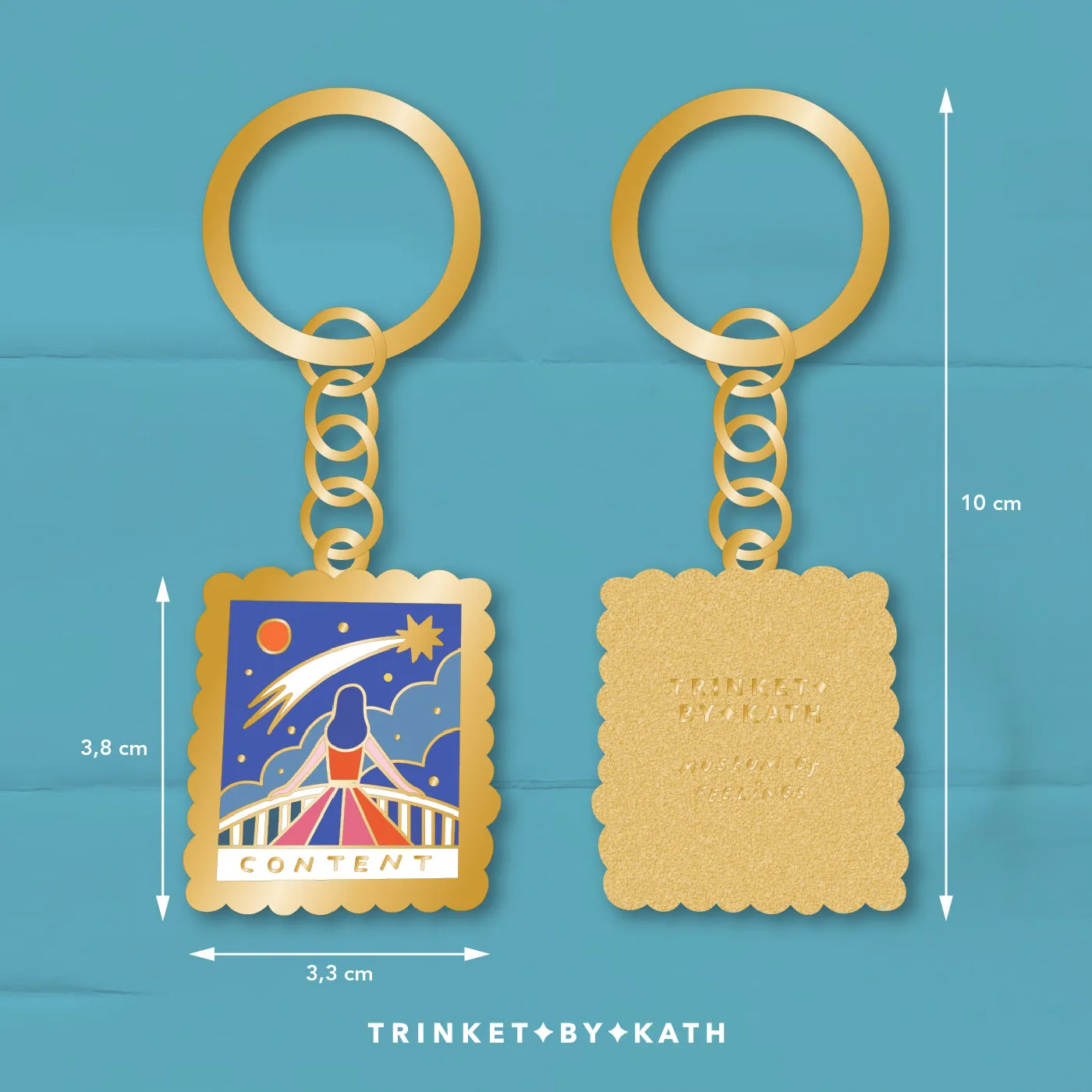 Content {Enamel Keychain}