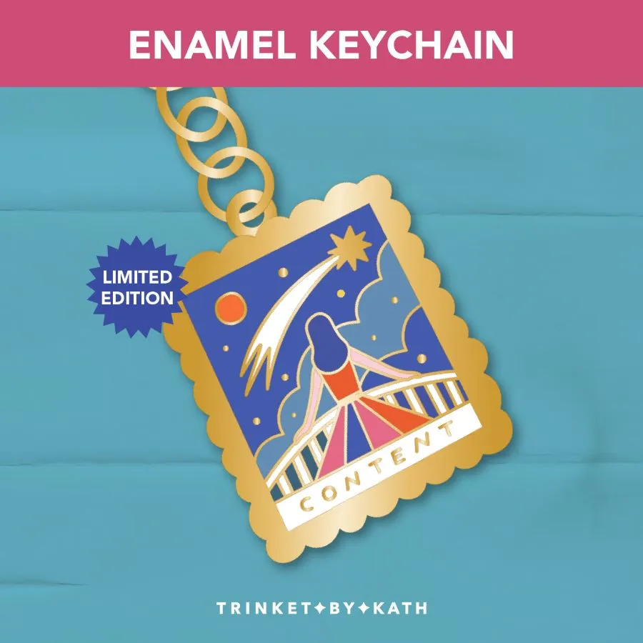 Content {Enamel Keychain}