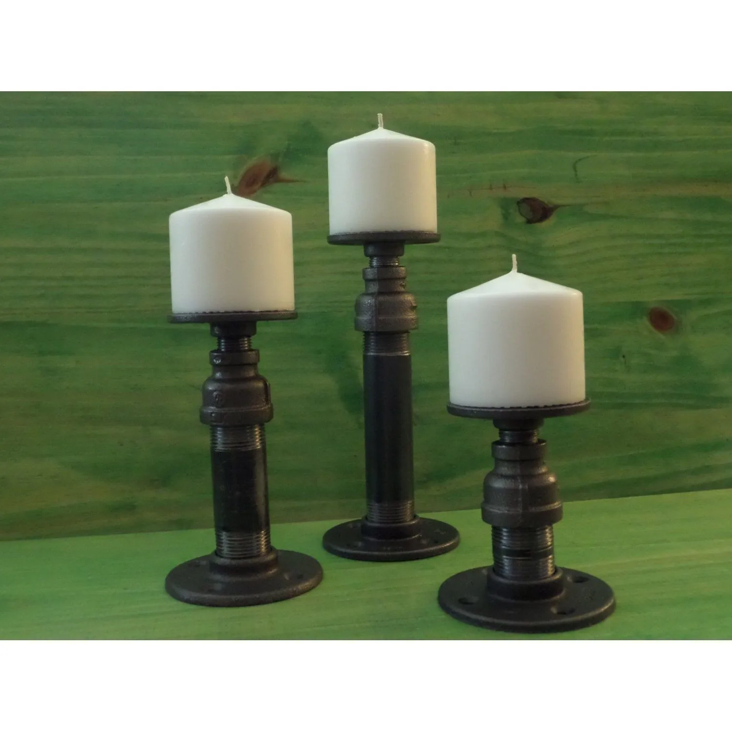 Cool Pillar Candle Holders Cedar Creek Essentials Steampunk Decor