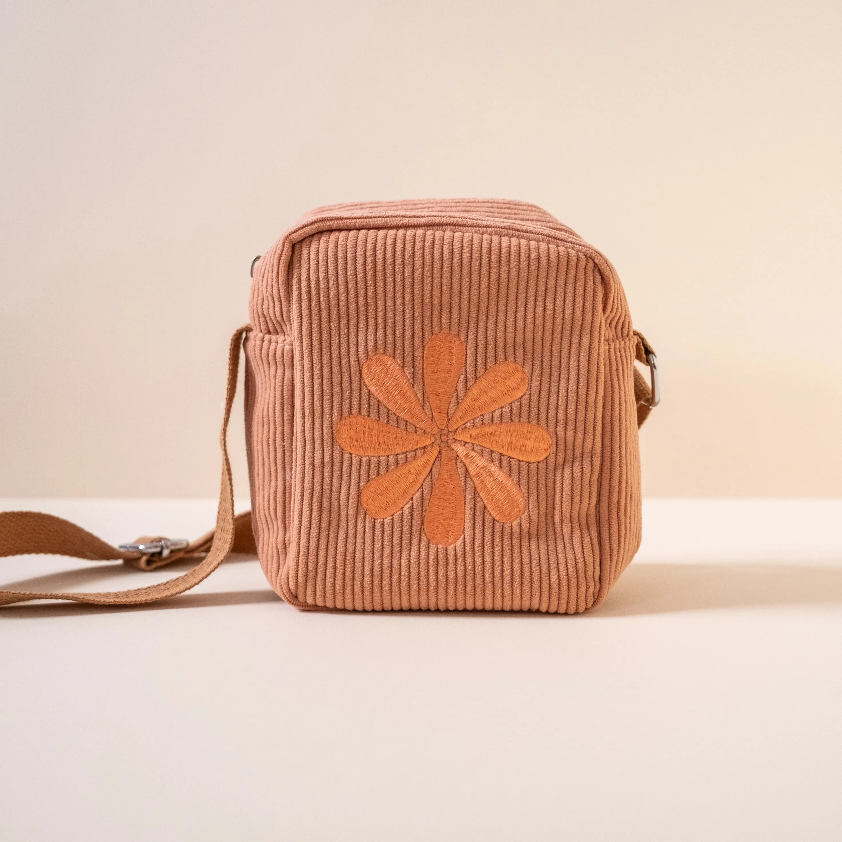Corduroy Crossbody Bag Dusty Pink