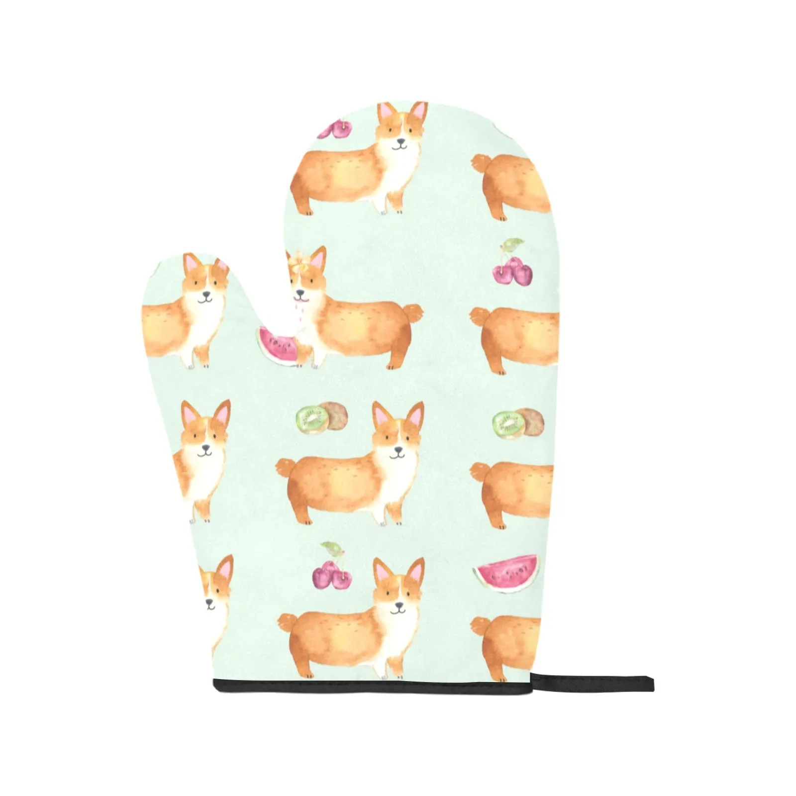 Corgi Fruit Oven Mitts & Pot Holders (Set of 4)