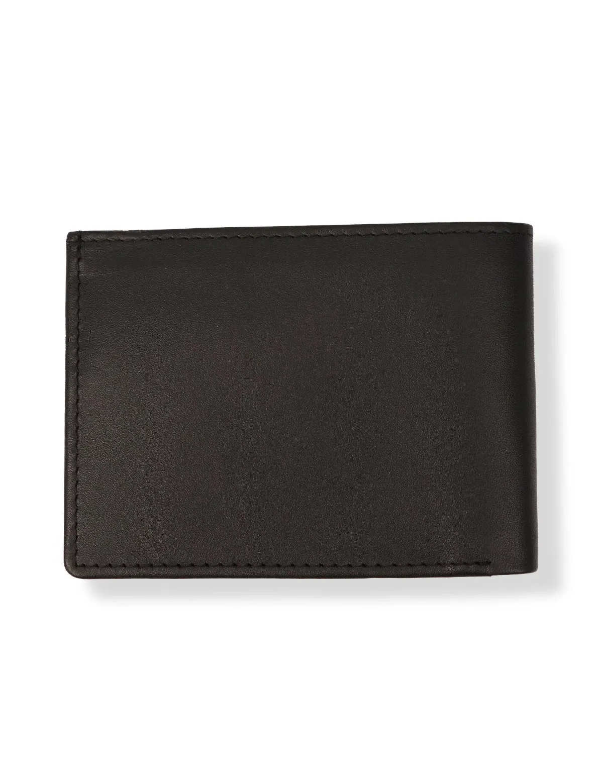 Cow Leather Wallet Black – Slim Bifold with Card Slots