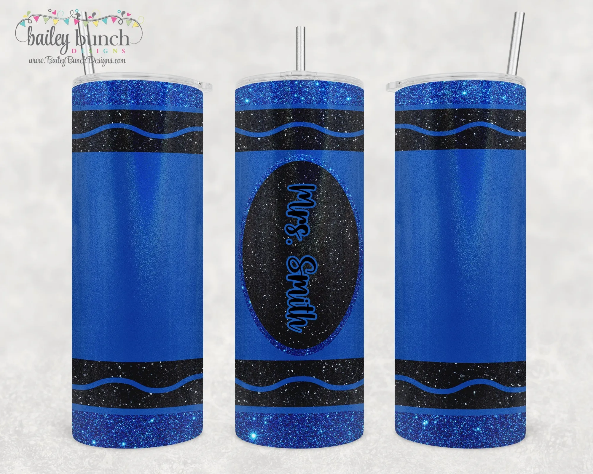 Crayon Shimmer Glitter Tumbler Personalized TUMBCRAYOLA0520