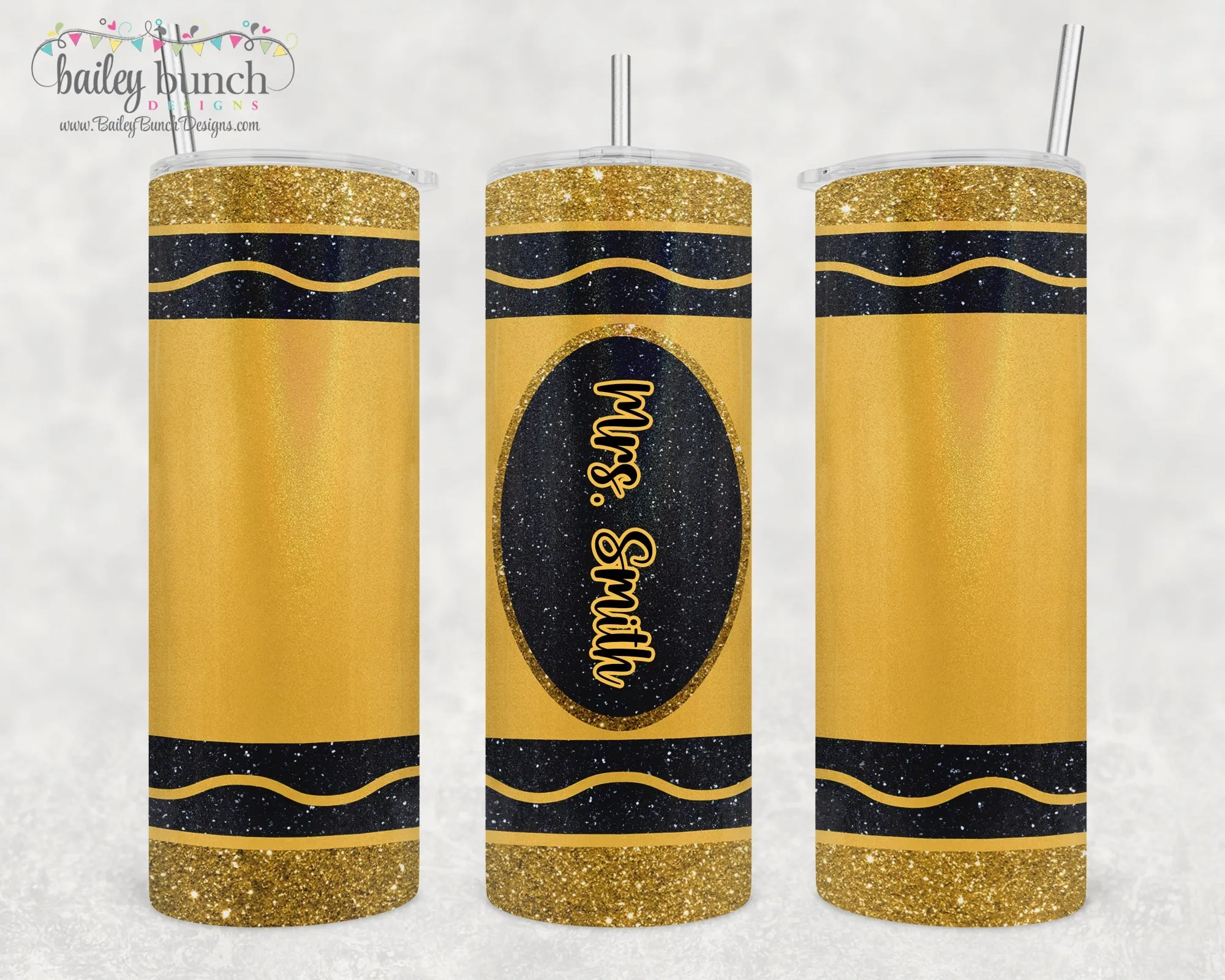 Crayon Shimmer Glitter Tumbler Personalized TUMBCRAYOLA0520