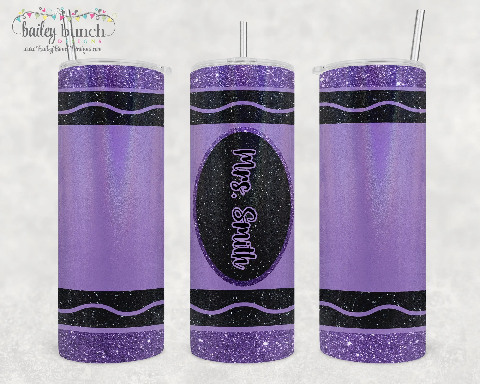 Crayon Shimmer Glitter Tumbler Personalized TUMBCRAYOLA0520