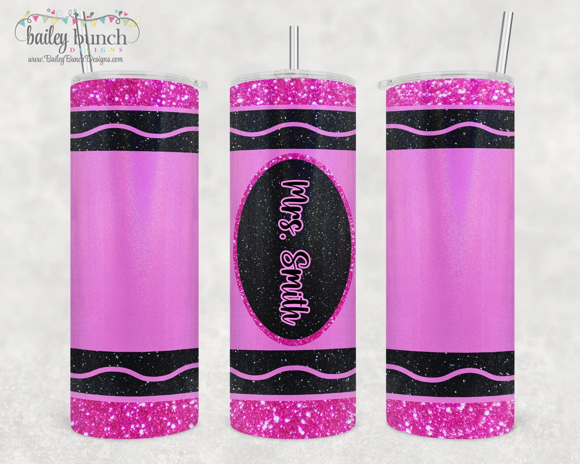 Crayon Shimmer Glitter Tumbler Personalized TUMBCRAYOLA0520