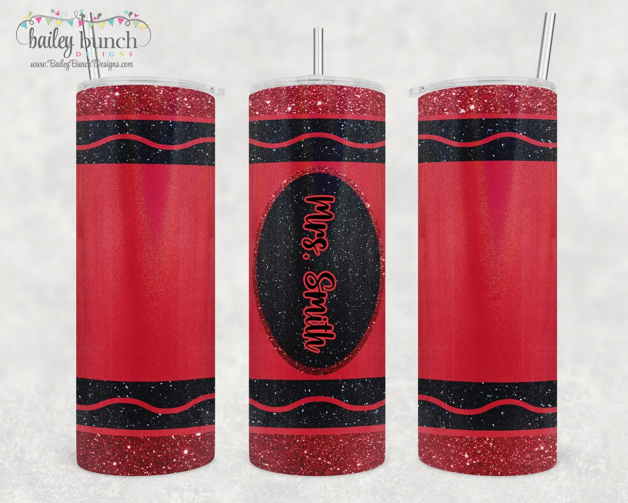 Crayon Shimmer Glitter Tumbler Personalized TUMBCRAYOLA0520