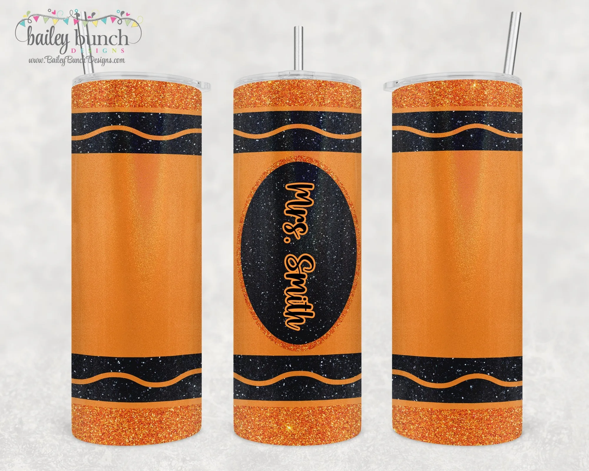 Crayon Shimmer Glitter Tumbler Personalized TUMBCRAYOLA0520