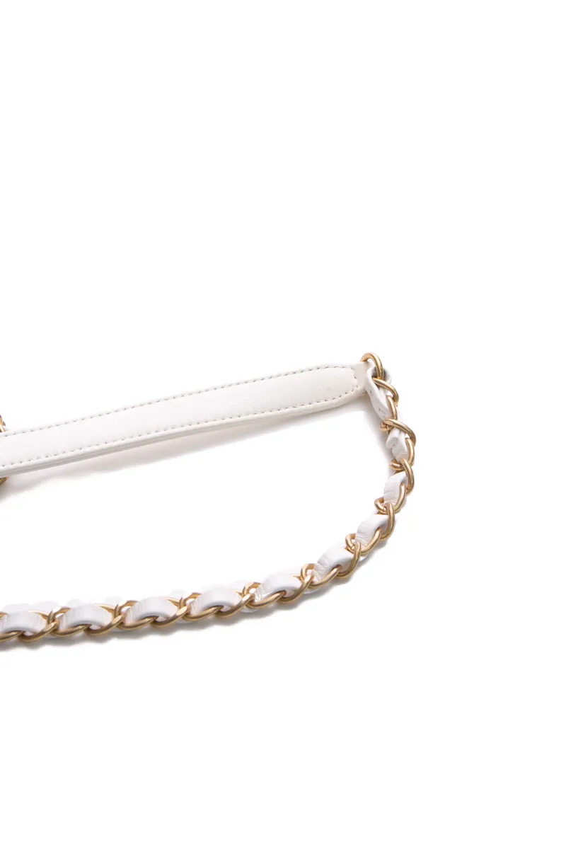 Crystal Logo Small Flap Bag