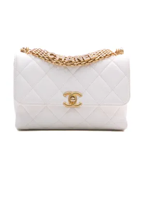 Crystal Logo Small Flap Bag