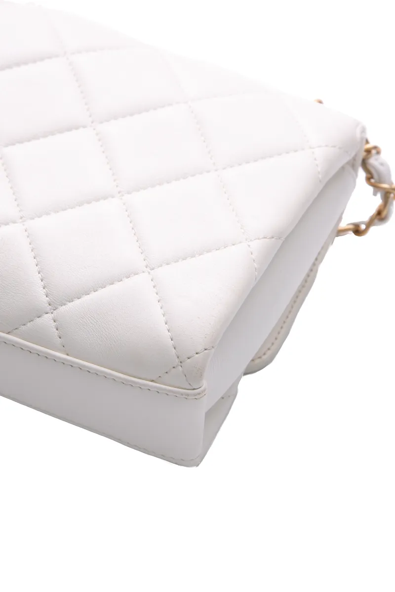 Crystal Logo Small Flap Bag