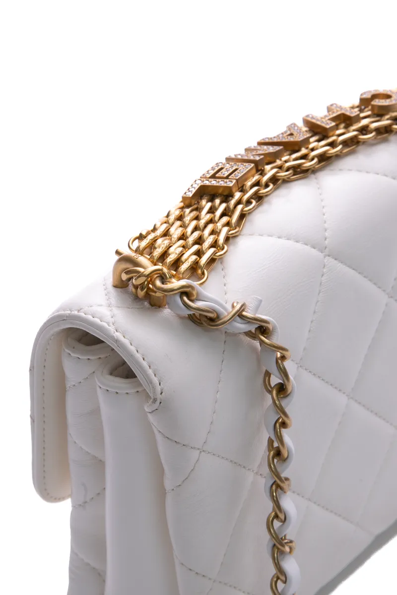 Crystal Logo Small Flap Bag