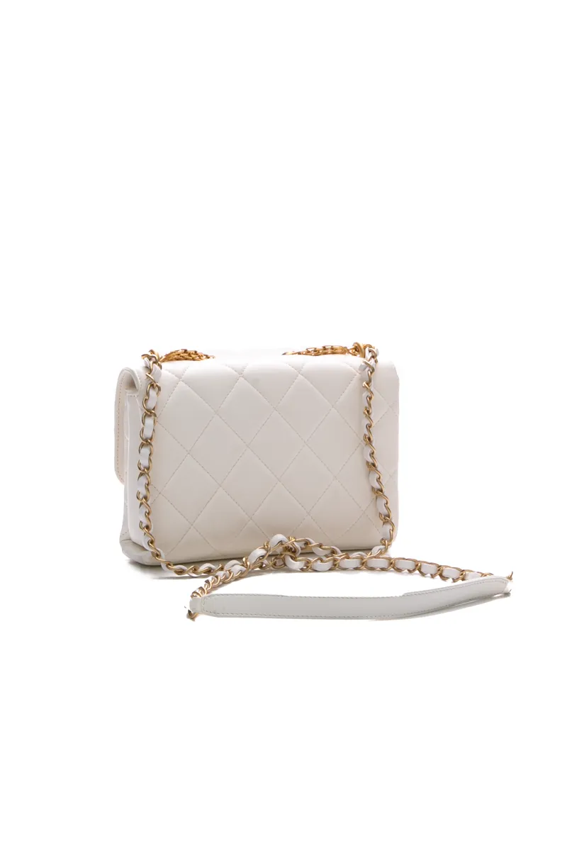 Crystal Logo Small Flap Bag