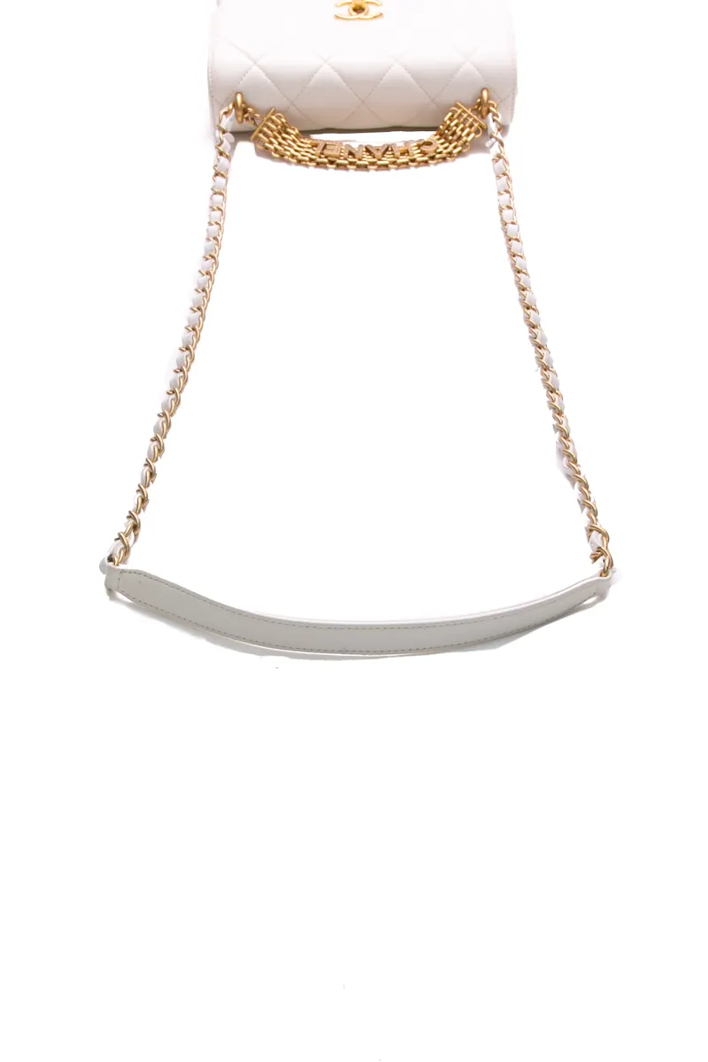 Crystal Logo Small Flap Bag