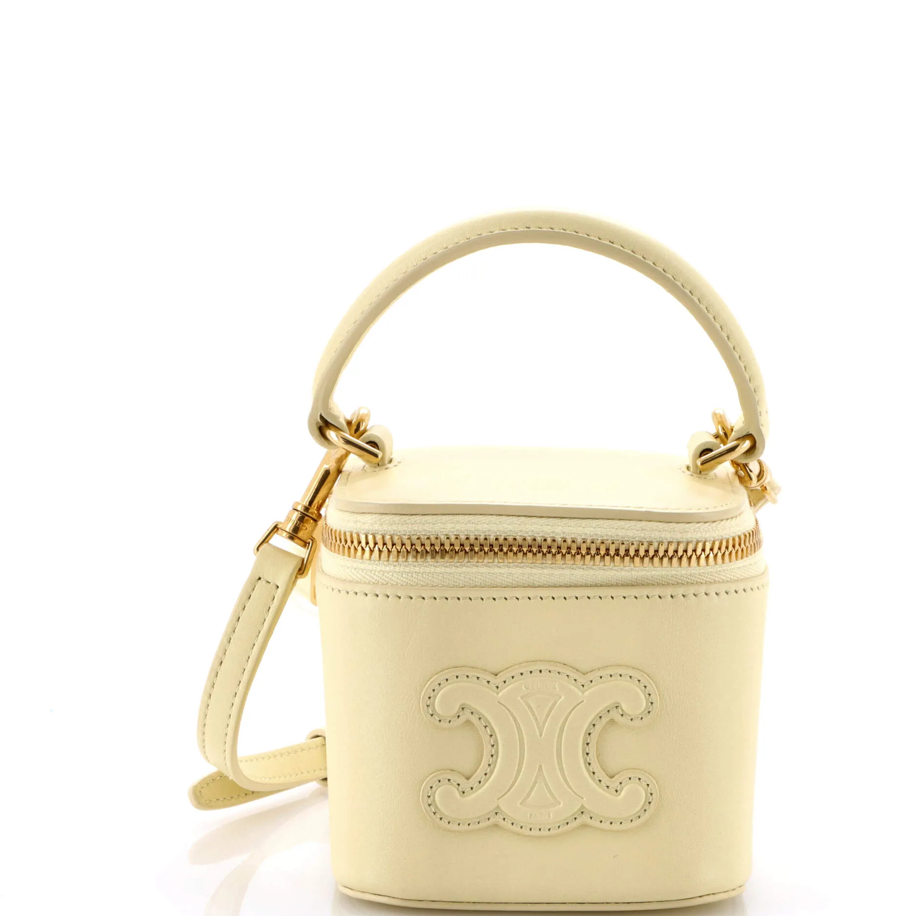 Cuir Top Handle Vanity Case Leather Mini