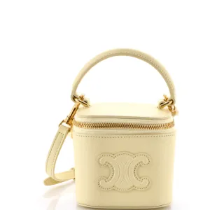 Cuir Top Handle Vanity Case Leather Mini