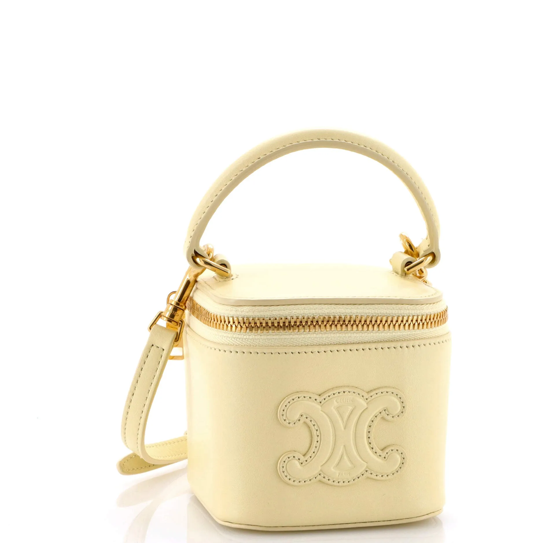 Cuir Top Handle Vanity Case Leather Mini