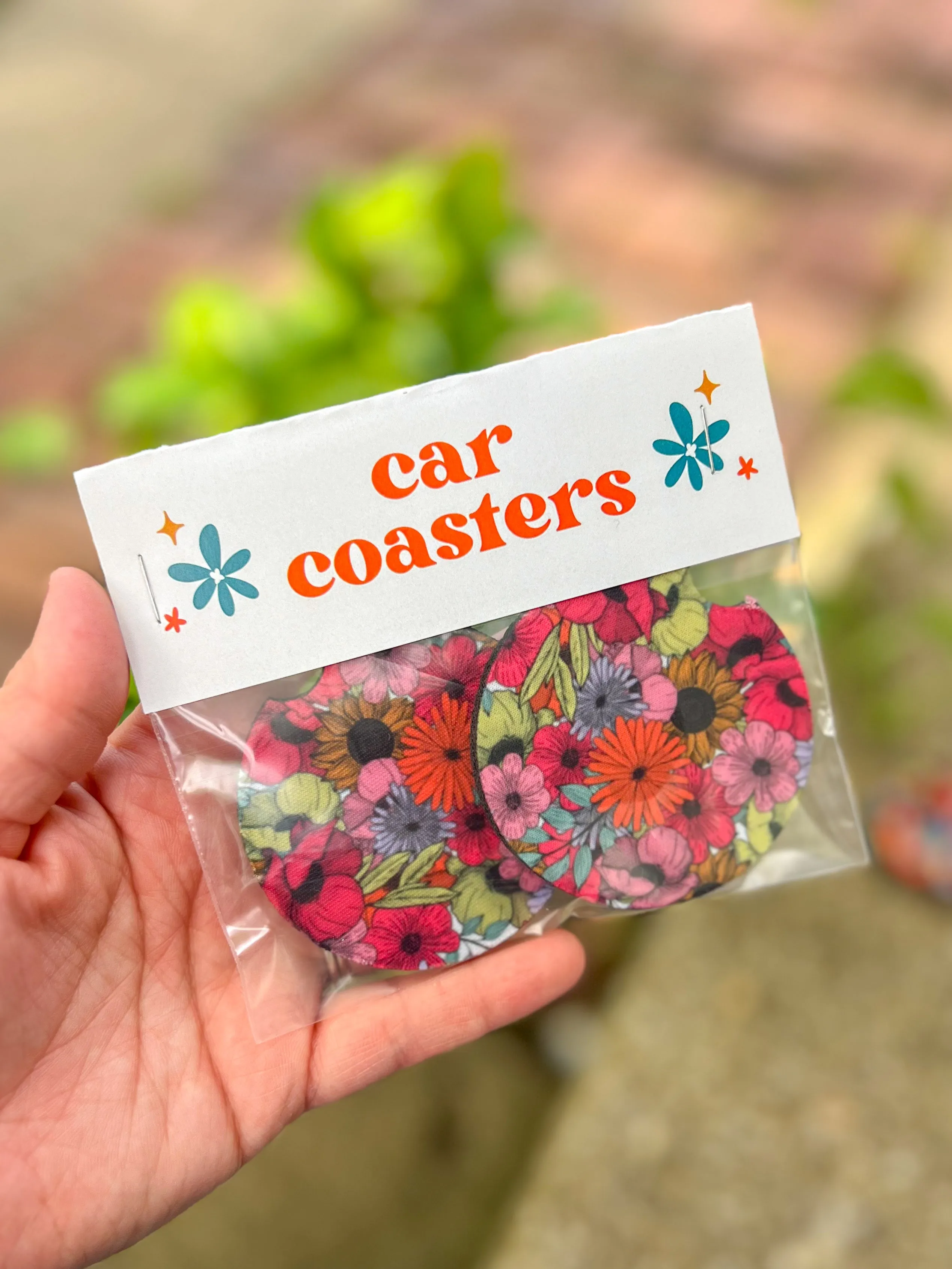 Dark Mushrooms Car Coasters