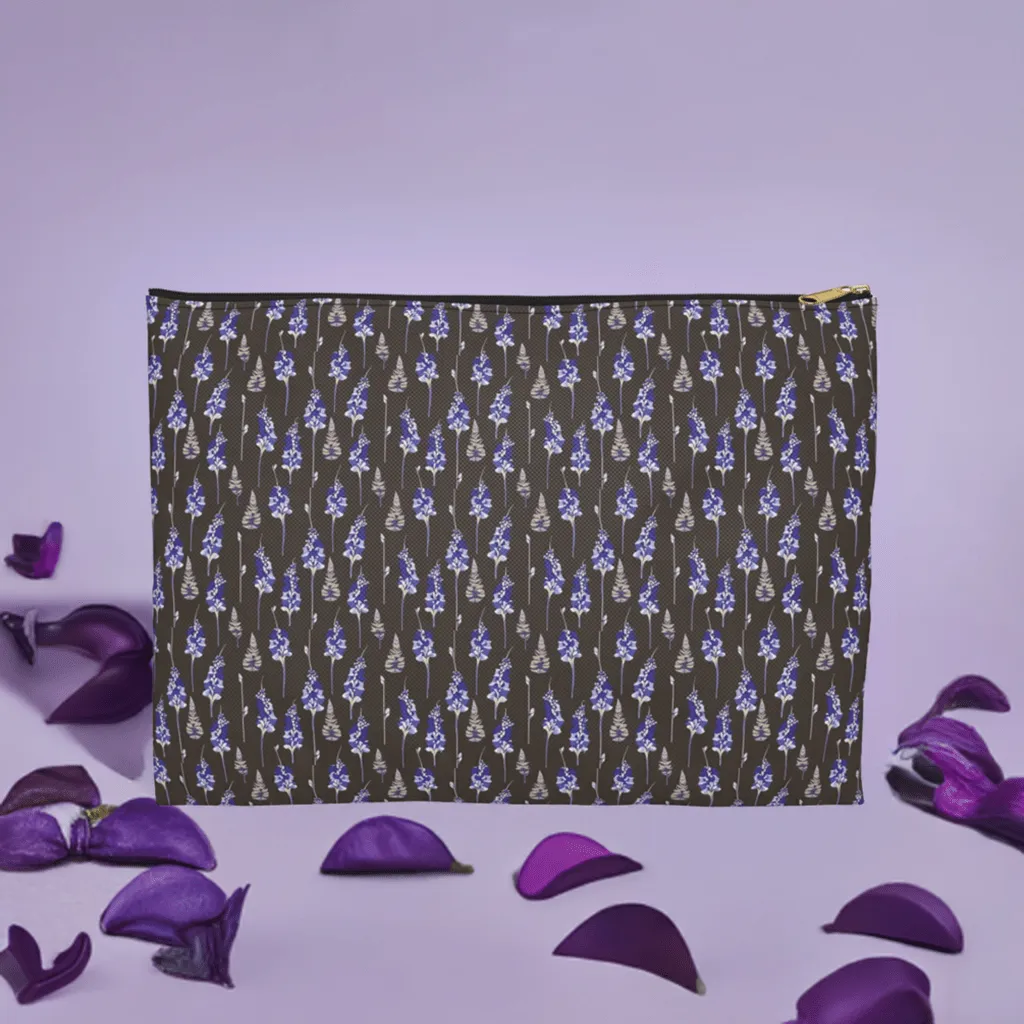 Delphinium Flower Cosmetic Travel Bag