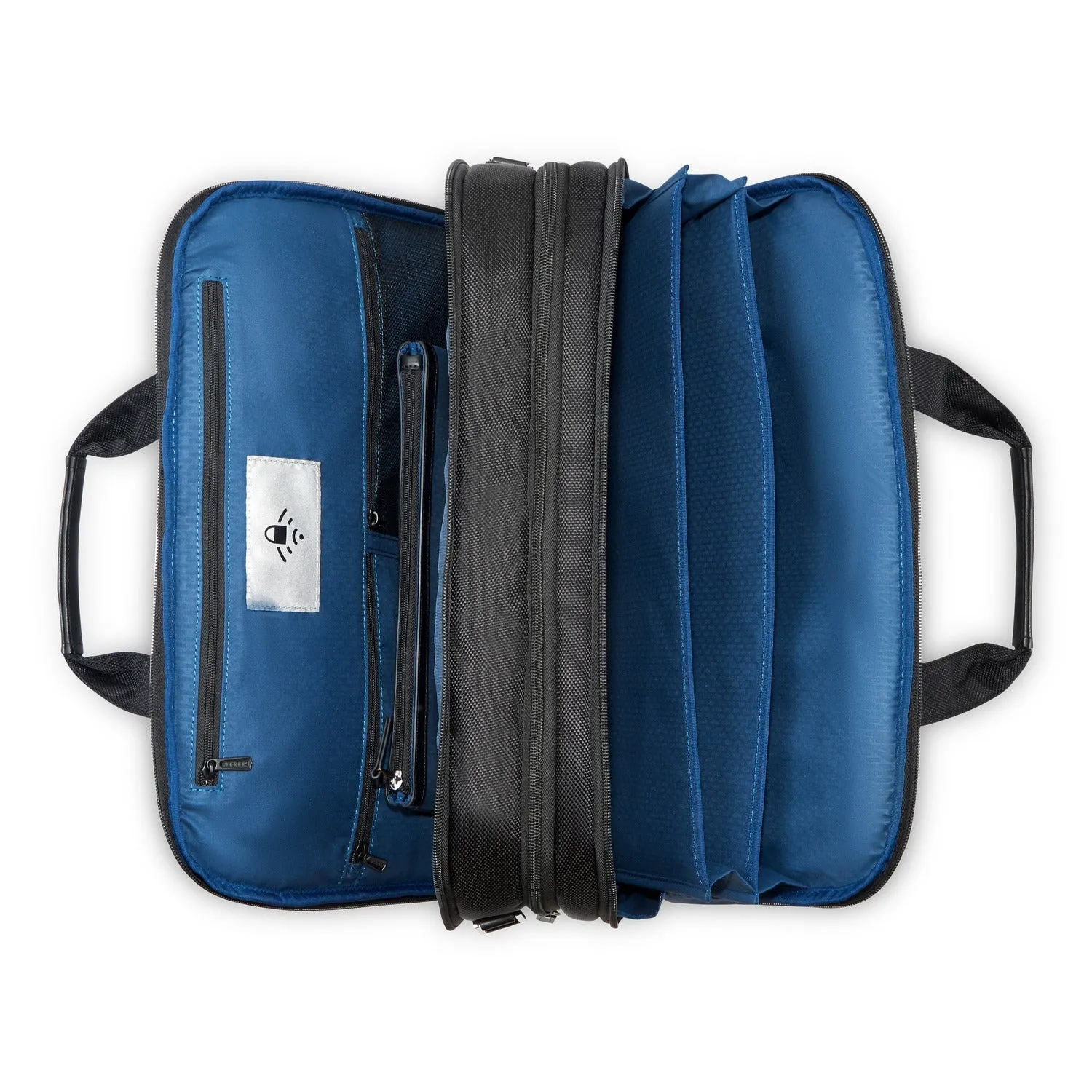 Delsey Wagram 2 Comparment Satchel Breifecase 15.6 inch Black - 00119916100
