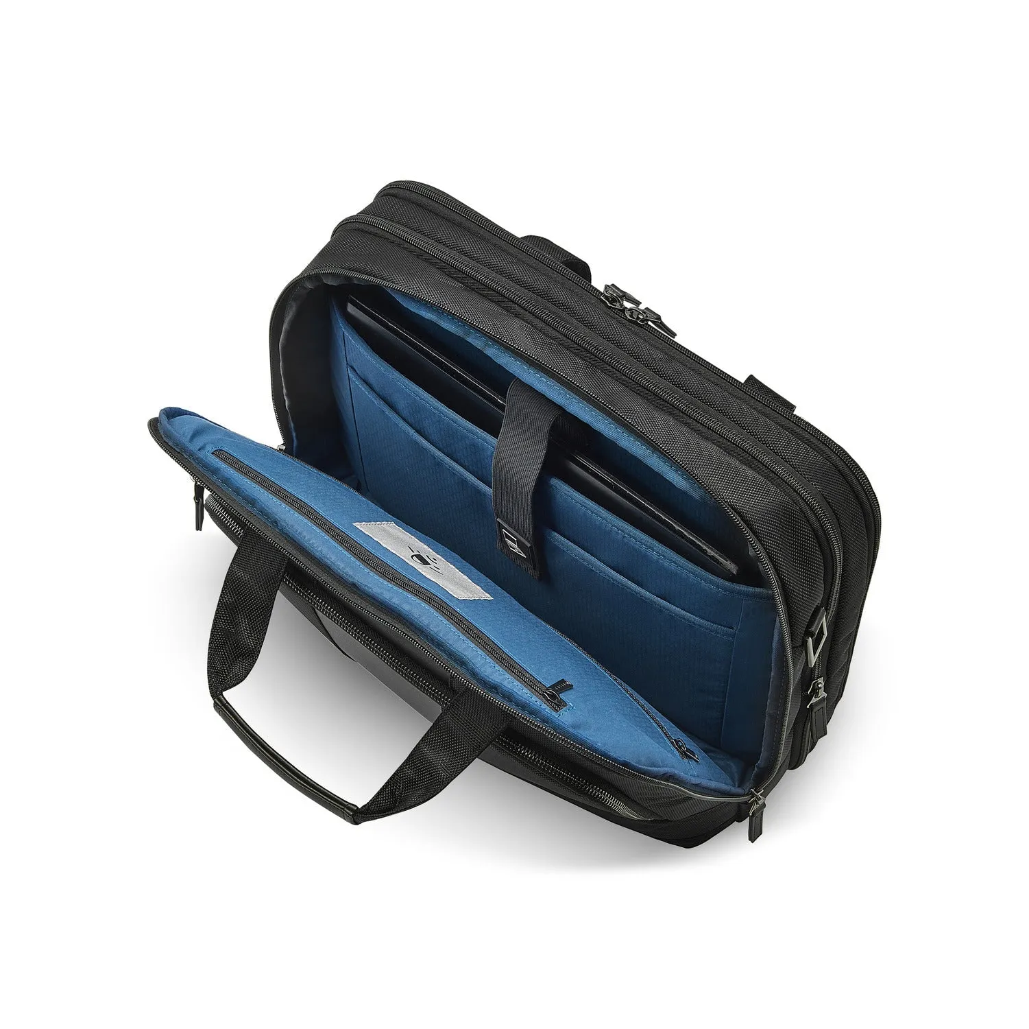 Delsey Wagram 2 Comparment Satchel Breifecase 15.6 inch Black - 00119916100