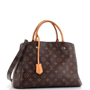 Designer Montaigne Handbag Monogram Canvas MM