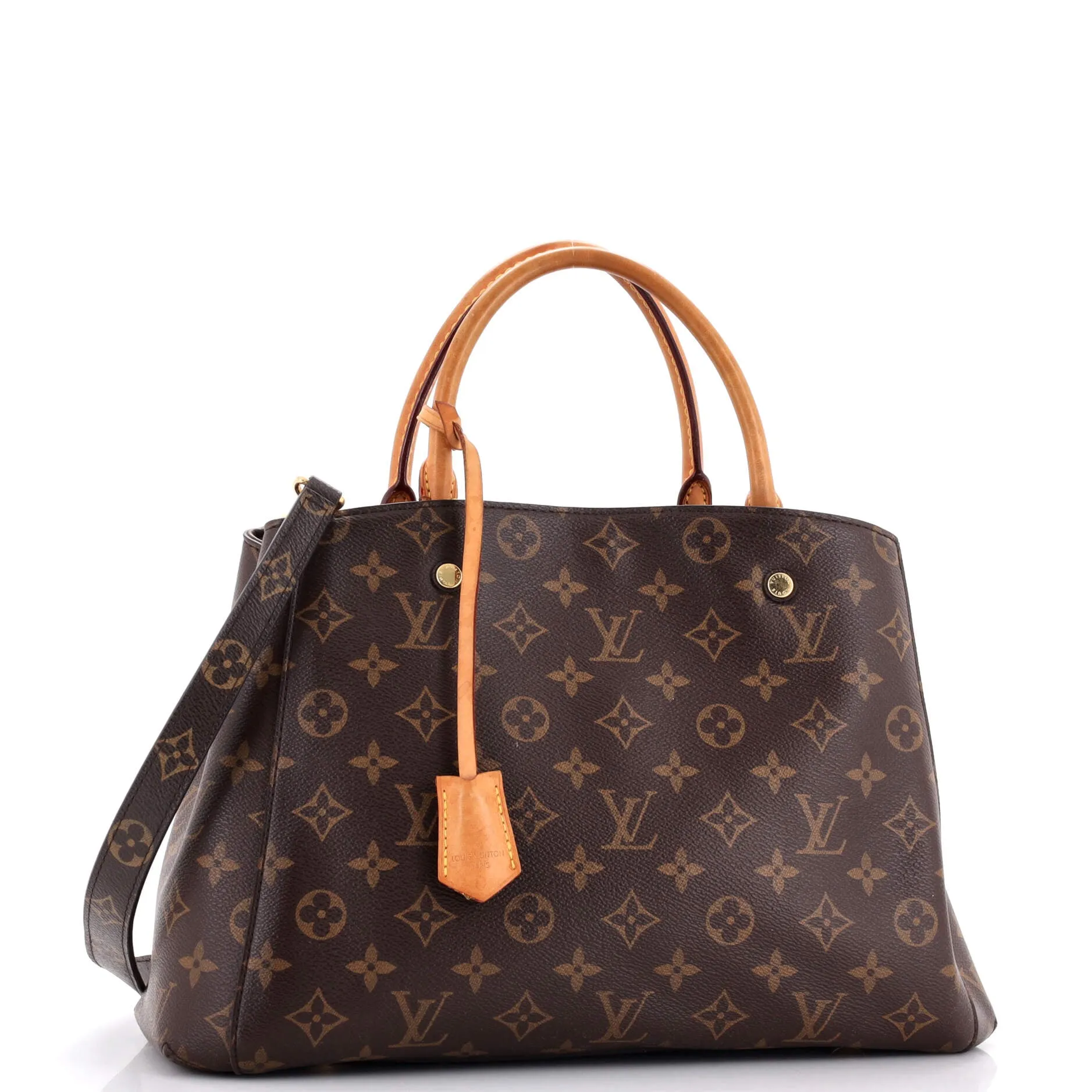 Designer Montaigne Handbag Monogram Canvas MM