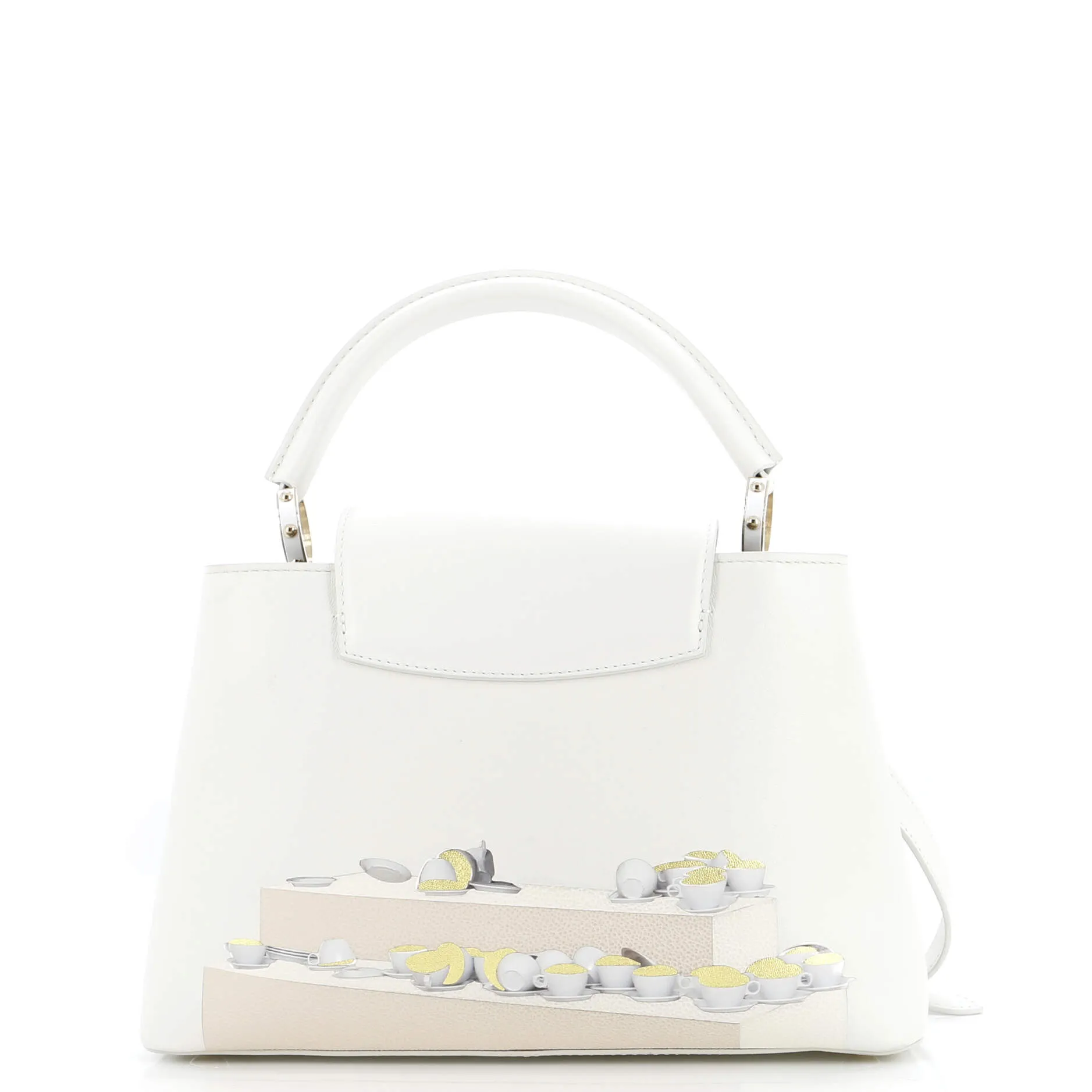 Designer Paola Pivi ArtyCapucines Bag Printed Leather MM
