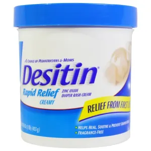 DESITIN Rapid Relief Diaper Rash Cream 16 oz (7 Pack)