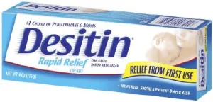 Desitin Rapid Relief Diaper Rash Remedy Cream, 4 Oz Tube