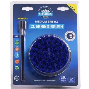 Diamond Shine 4"Drill Brush & 6" Extension - Medium Bristle