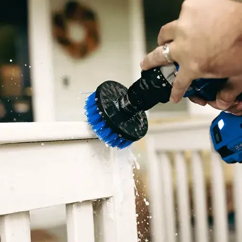Diamond Shine 4"Drill Brush & 6" Extension - Medium Bristle