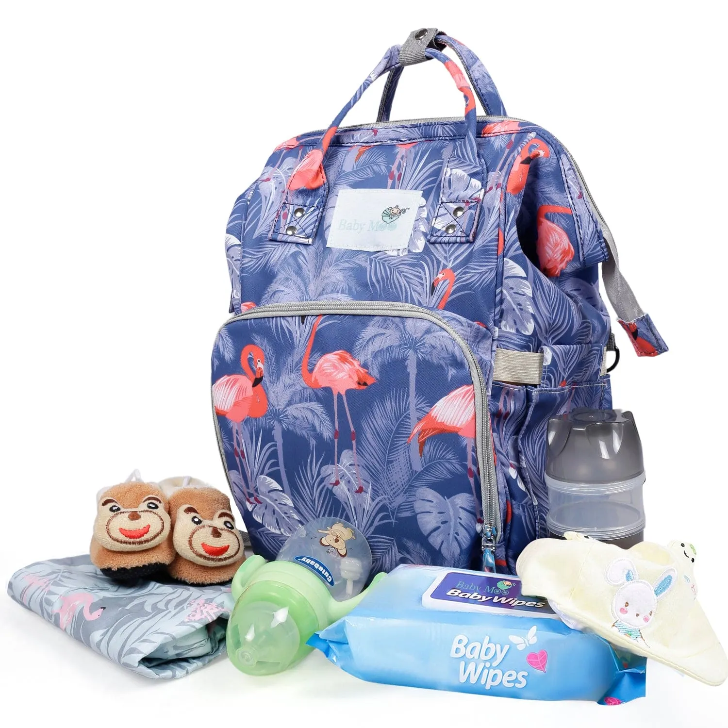 Diaper Bag 
Maternity Backpack Flamingo Blue