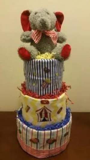 Diaper Cake - Elephant Circus