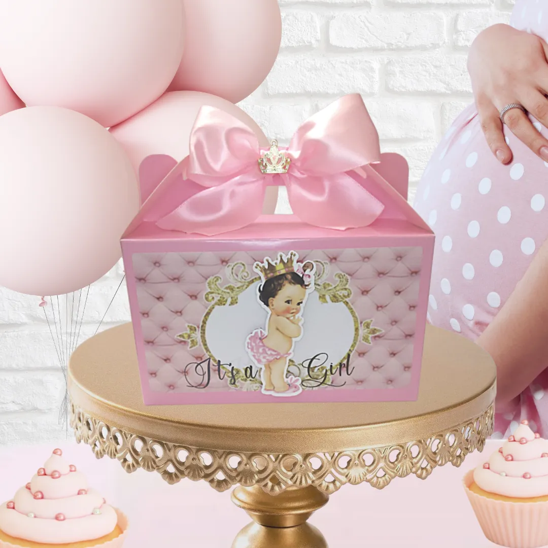 Diaper Princess Party Favor Boxes