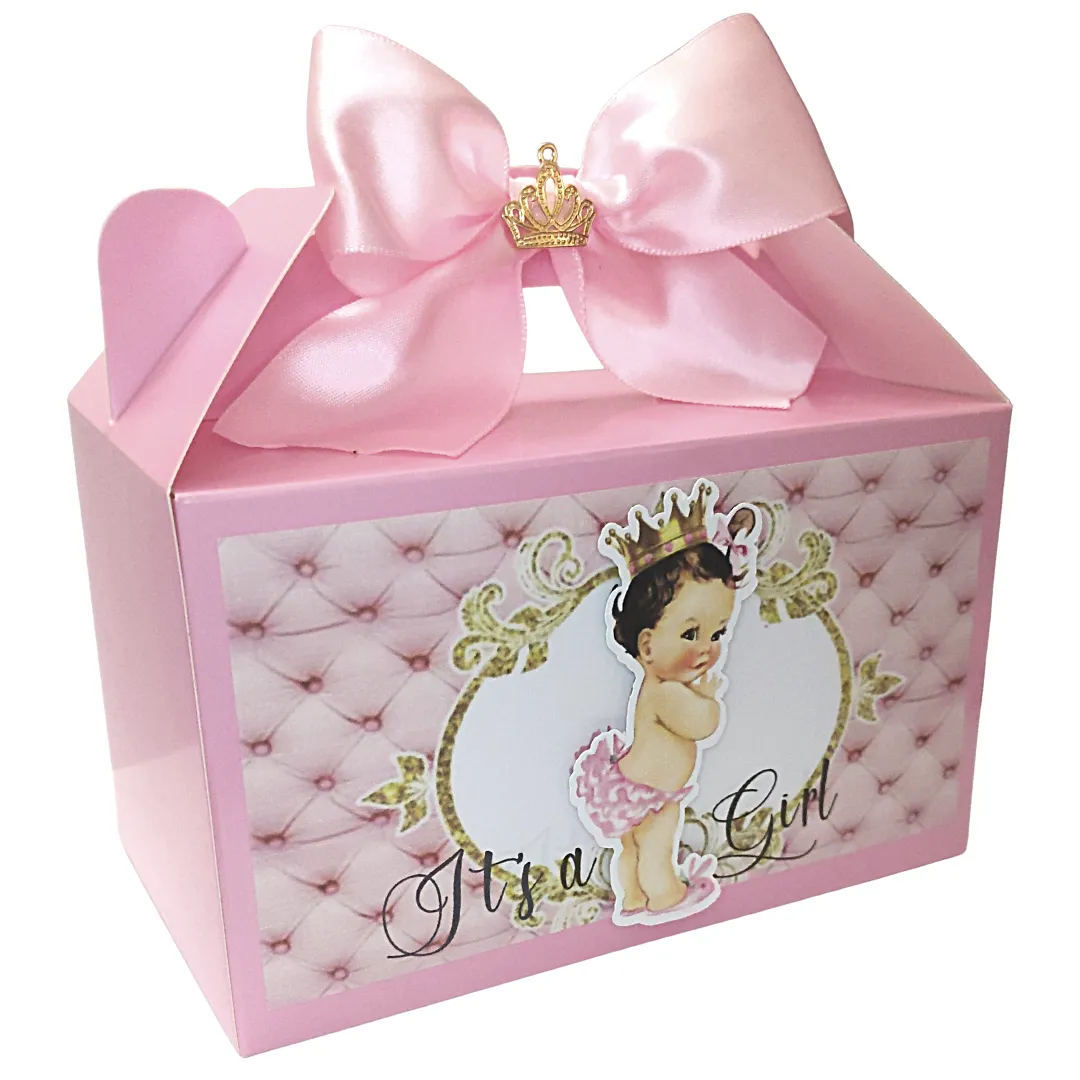 Diaper Princess Party Favor Boxes