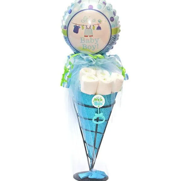 Diaper Sundae Cone - Boy