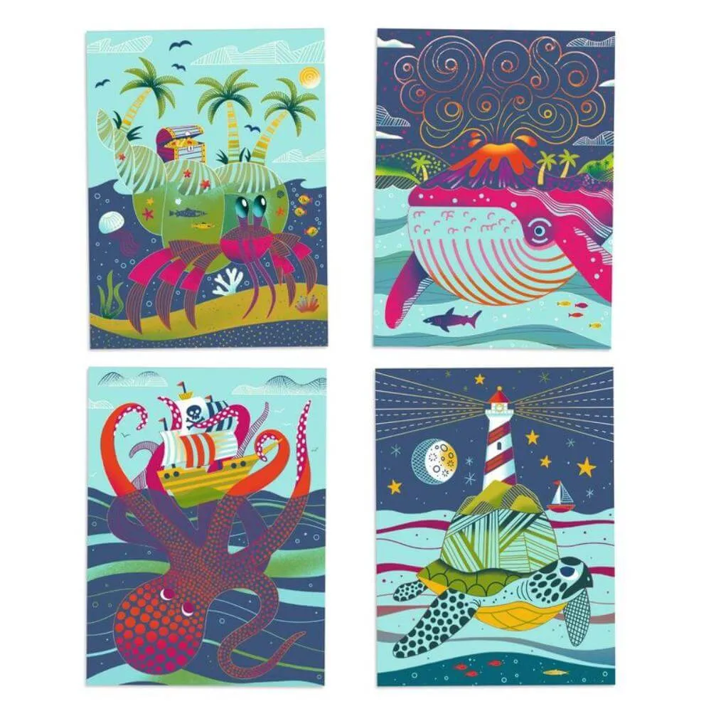 Djeco Topsy-Turvy Scratch Cards