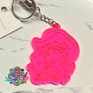 Dolly Acrylic Key Rings - Pink