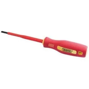 Draper Fully Insulated Plain Slot Screwdriver, 4 X 100Mm (Sold Loose) Dr-46523