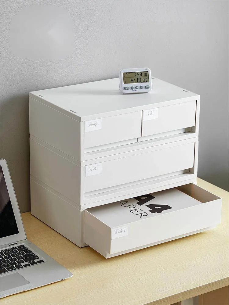 Drawer Type Desktop Double Compartment Storage Box