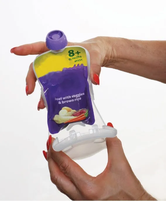 DreamBaby Pouch Pal Holder For Drink/ Food- Prevent Messes/ Baby Child Container