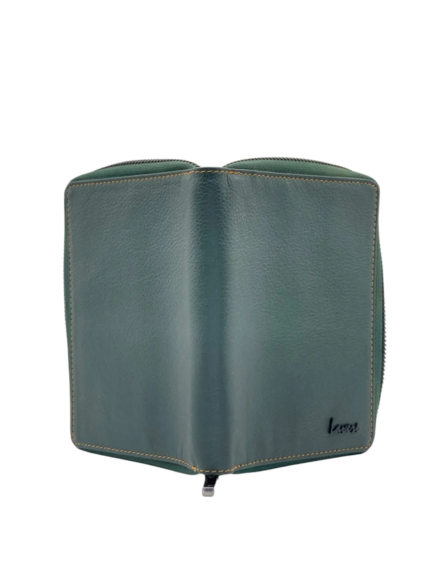 Duplex Zip Passport Wallet in Genuine Leather #1158NZ