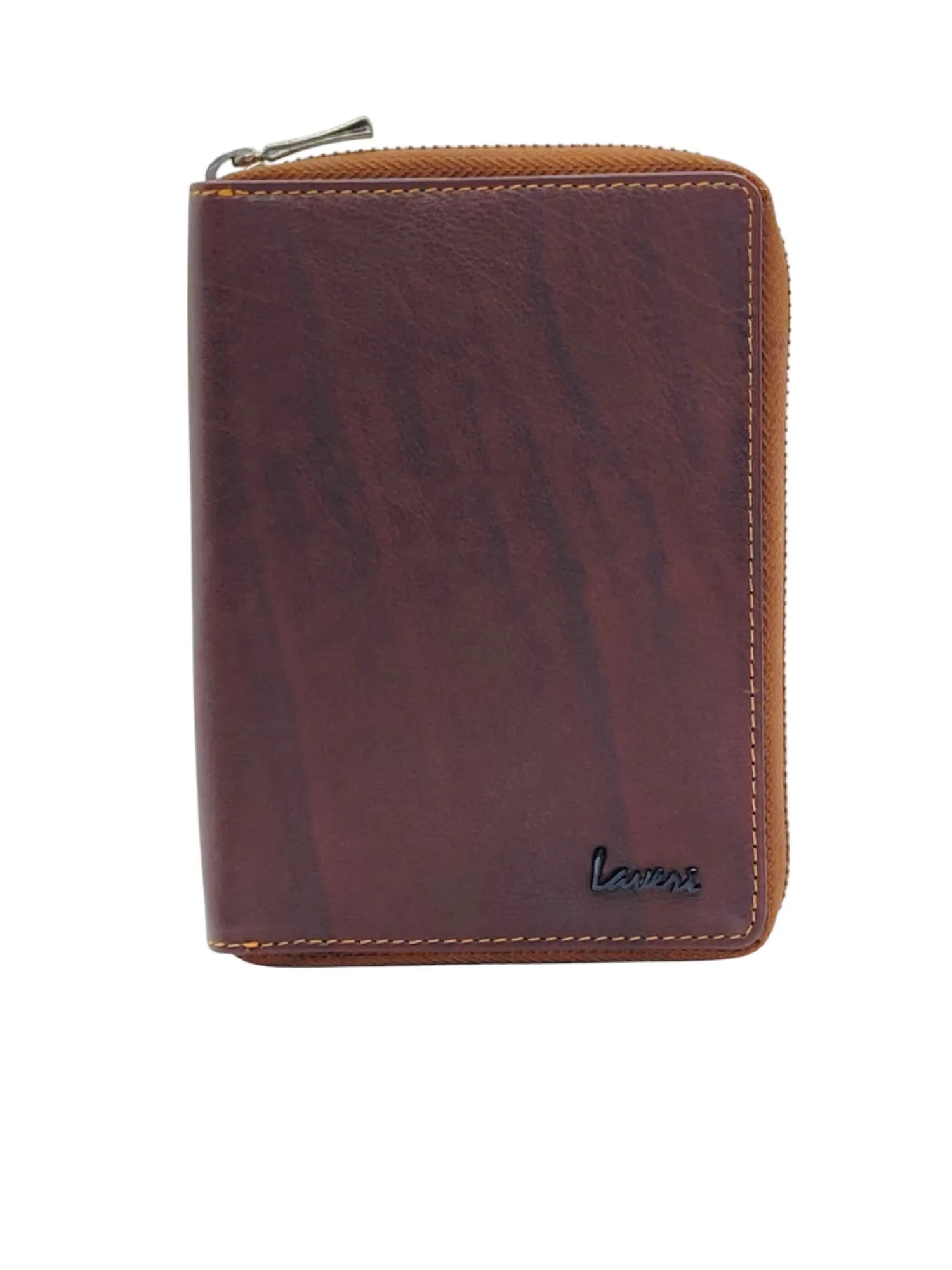 Duplex Zip Passport Wallet in Genuine Leather #1158NZ