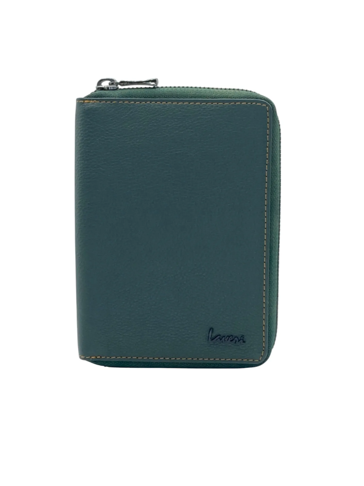 Duplex Zip Passport Wallet in Genuine Leather #1158NZ
