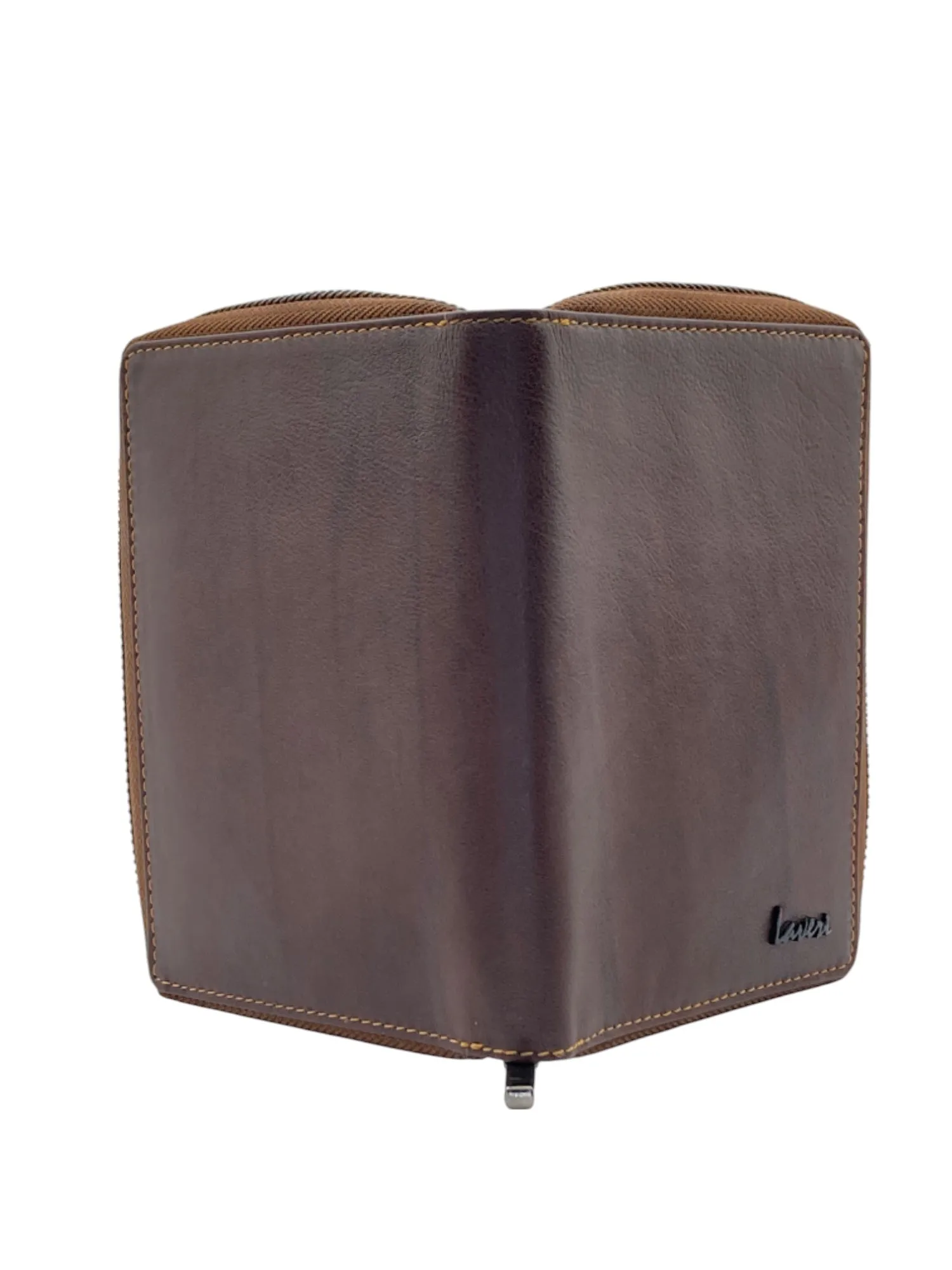 Duplex Zip Passport Wallet in Genuine Leather #1158NZ