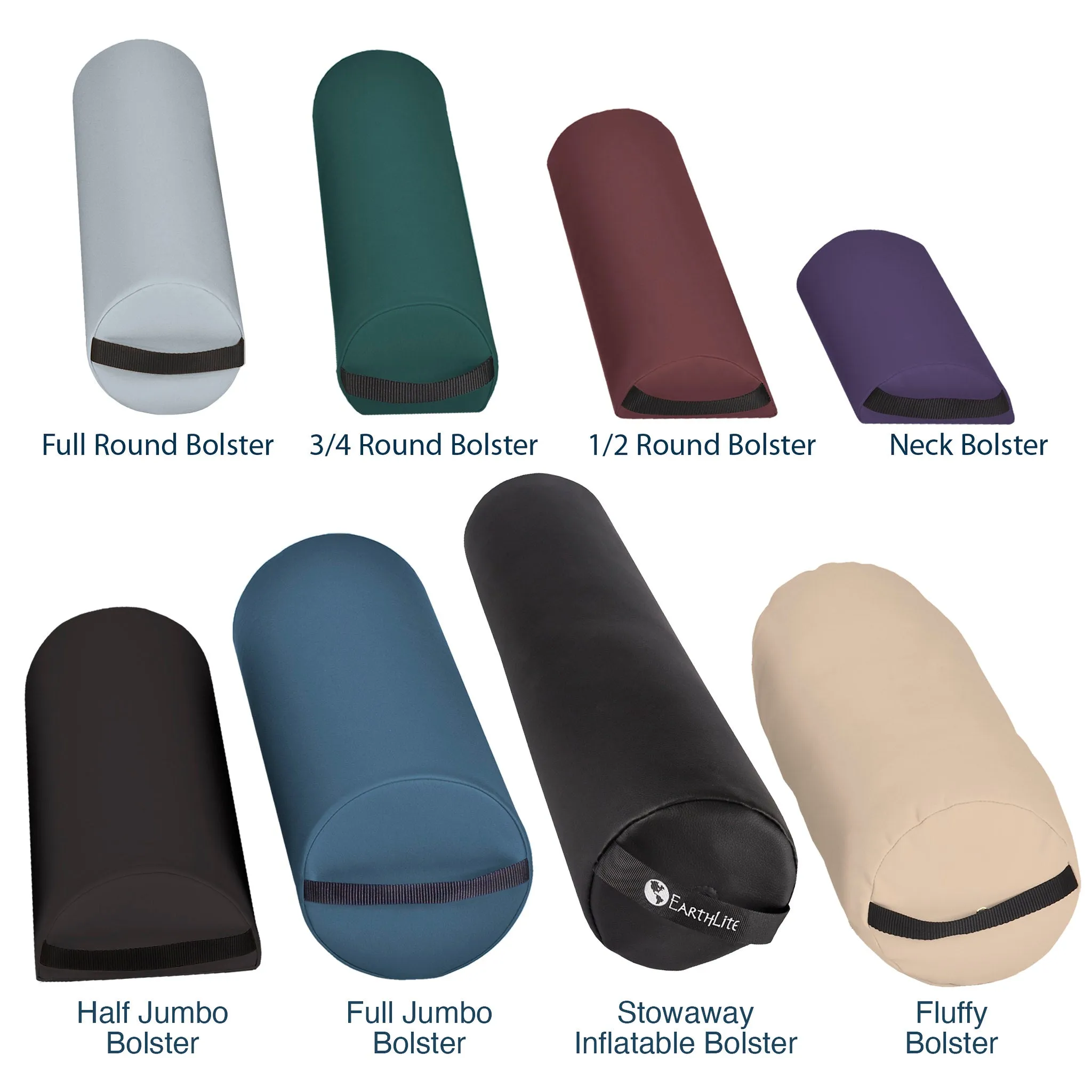 EarthLite Jumbo Half Round Bolster - 4.5" X 9" X 29"