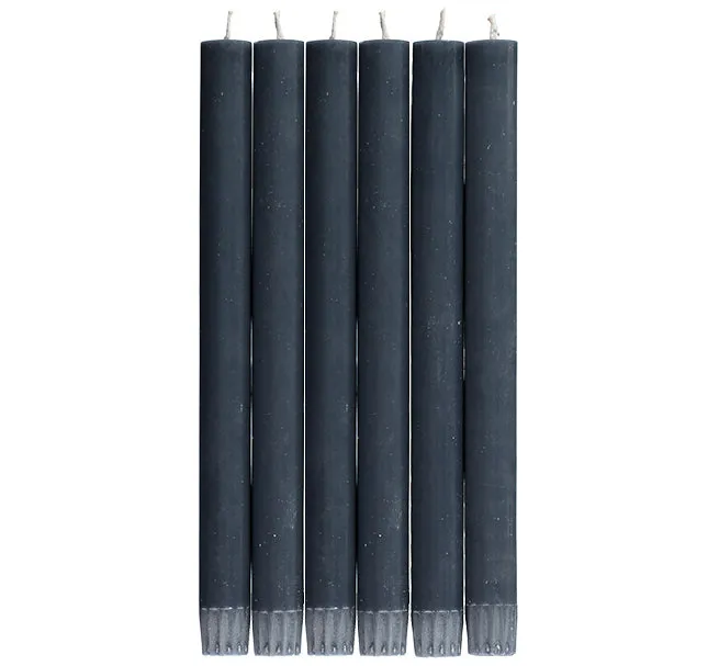 Eco Dinner Candles, 6 Per Pack | Gunmetal